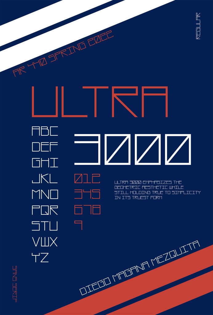 A student's work: poster design, AR 440 Advanced Typography